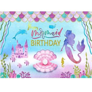 Mermaid Theme Backdrop Cloth (6.5×4.9 Feet)