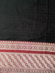 Pure Banarasi Silk Saree Black Colour