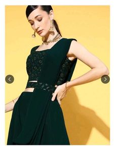 Libas Green lehenga choli/ready to wear saree