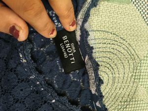 Beautiful sleevless Blue cotton top in xl for wome