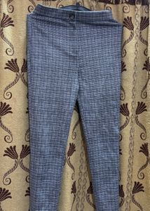 Check Zara Pants In Grey And Black Color