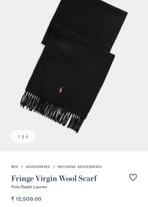 Ralph Lauren Black Scarf Authentic Unisex