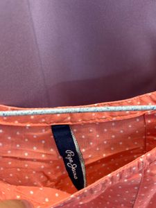 Coral Polka Dot Top