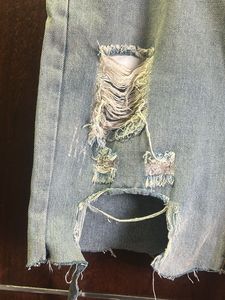 Distressed Light Blue Denim Shorts