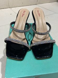 Black Sparkle Heels