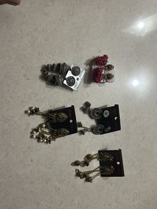 5 pair earing with ring