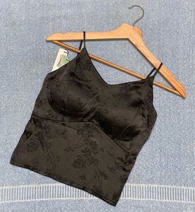 New Black Floral Cami Top