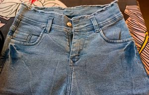 Women Blue Knee Length Capri