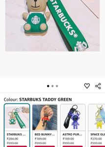 Starbucks Bear Keychain