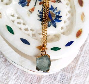 Raw Aquamarine Pendant