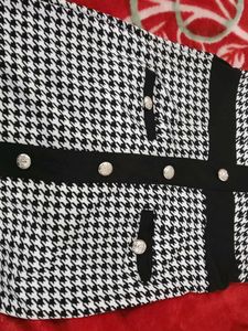 Houndstooth Sleeveless Dress