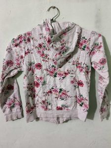 Floral Zip-Up Hoodie