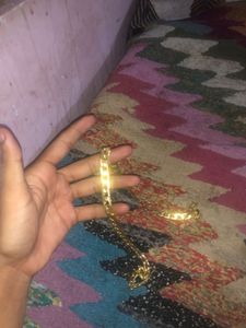 Stylish Silver Watch  And One Golden Chain Free