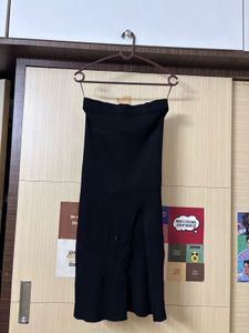 Black Maxi Skirt with Side Slit