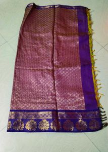 Multi Colour Cotton Blend Saree