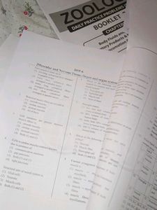 NEET Class 11th Zoology DPP