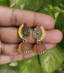 Peacock Jhumka Earrings