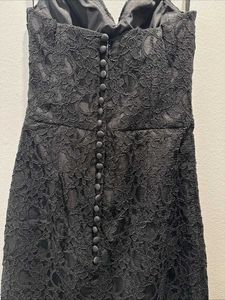 Grey Strapless Lace Dress