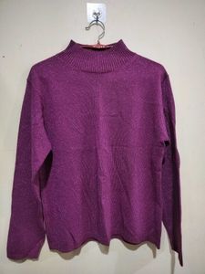 Sparkly Purple Turtleneck Sweater