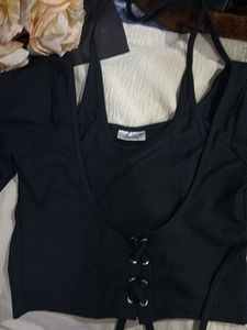 LITTLEBOX Black Crop Top for the hawt baddies