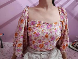 Floral Print Crop Top