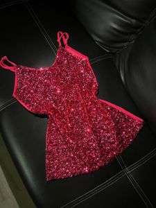 Sparkly Pink Sequin Tank Top