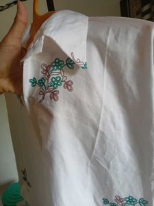 Floral White Shirt