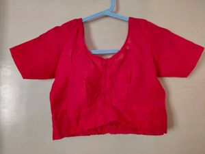 Rosy Pink Saree Blouse