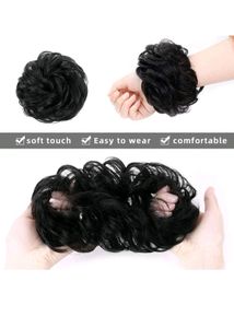 Hair Bun Juda Maker | Elastic Rubber Band Black