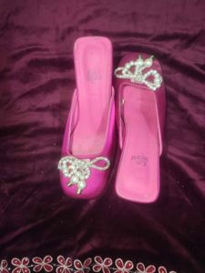 Pink Embellished Ballerinas