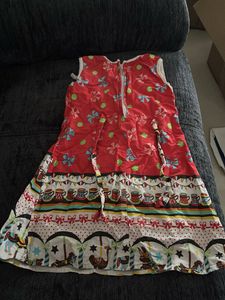 Cute Girls&#39; Red Dress