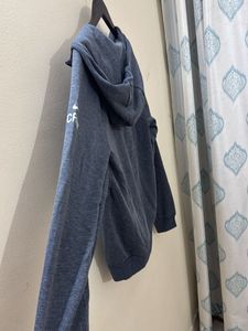 Nike Blue Zip-Up Hoodie With Zipper Pockets