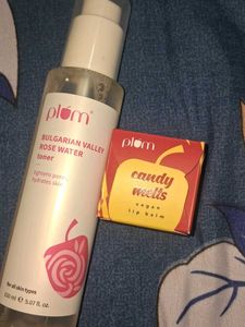 Plum toner and lip balm