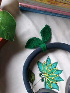 Cute Crochet Items: Bow Clip, Keychains, Bookmarks