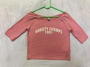 Forever 21 Baby Pink Cropped Top Bust 32