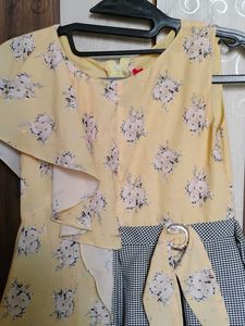 Girls Yellow Floral Dress
