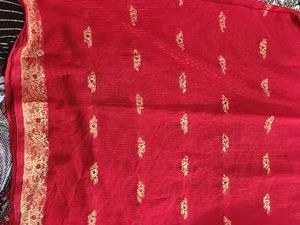 Red Saree with stitched blouse (women&#39;s)