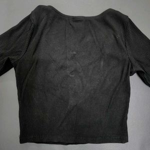 H&amp;M Ribbed Sleeve Top
