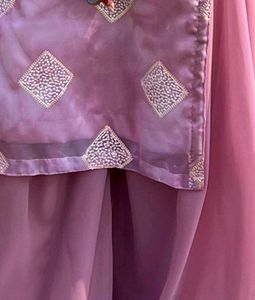 Lavender Embroidered Kurta Set