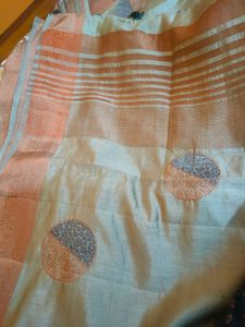 Greyish Beige Fancy Saree