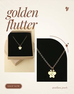 Golden Flutter Necklace