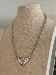 PRADA unisex White Chain Necklace
