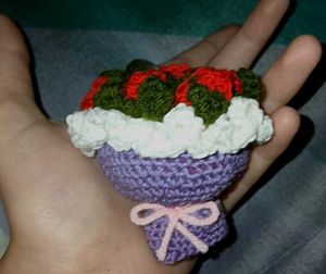 Crochet bouquet Keychain