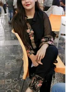 Elegant Black Embroidered Kurta Set