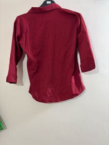 Maroon Women’s 3/4th Sleeve Shirt 👔