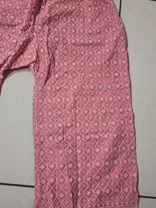 Pink Embroidered Palazzos