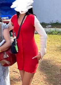 Red Stretchable Bodycon Dress