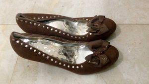 Brown Bow Ballerinas👡