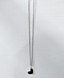 Cute Black Heart Pendant