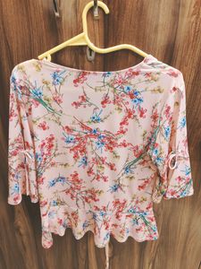 Pink Cinched Waist Top